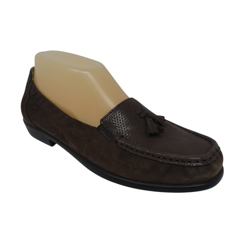 SAS Hope Brown‎ Suede Slip On Tassle Moccasin Loafers Womens 7.5